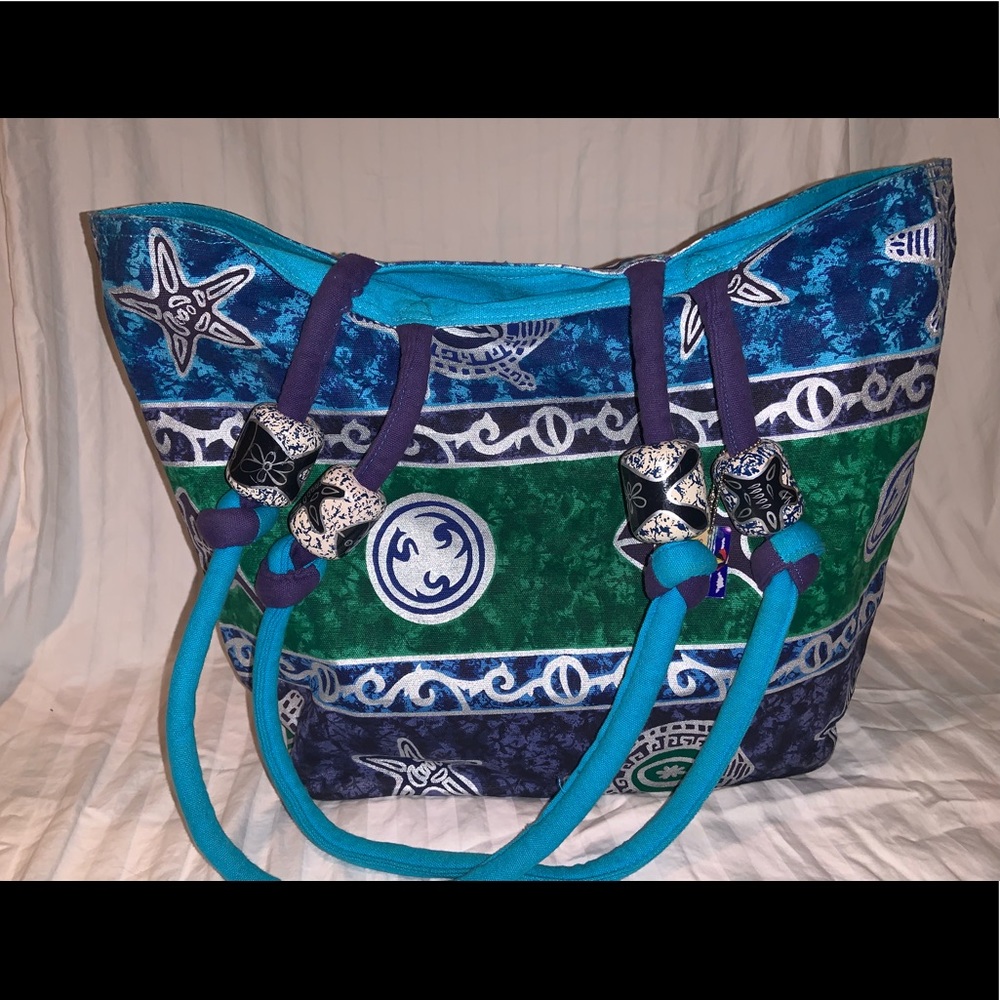 NEW SUN&SAND Beach bag with carved handles
